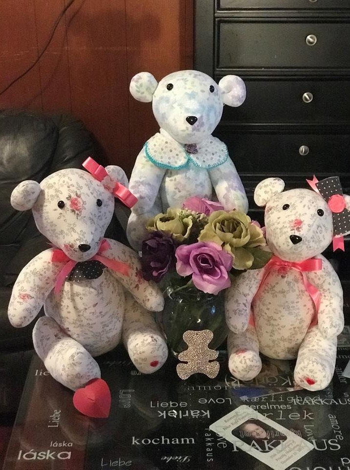 Memory bear made from [description]