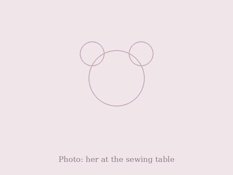 [Her Name] working at her sewing table